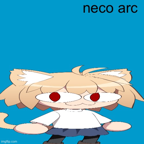 Blank Weezer blue album edit | neco arc | image tagged in blank weezer blue album edit | made w/ Imgflip meme maker