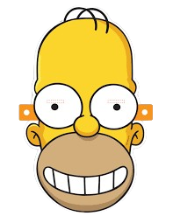 Homer Simpson Paper Mask Blank Meme Template