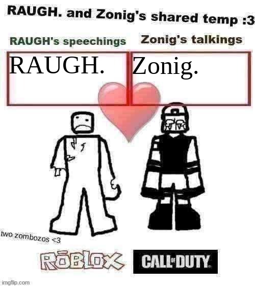 Finally decided to actually make this | RAUGH. Zonig. | image tagged in raugh and zonig's shared temp 3 | made w/ Imgflip meme maker