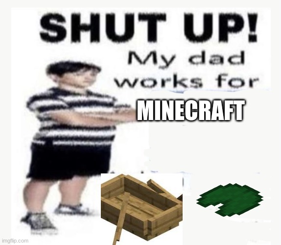 I would not like to be that boat | MINECRAFT | image tagged in my dad works for | made w/ Imgflip meme maker