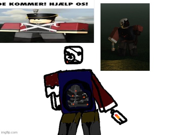 i drew raugh as the igniter from guts and blackpowder | made w/ Imgflip meme maker