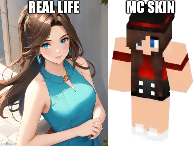 REAL LIFE MC SKIN | image tagged in knockout's dream look | made w/ Imgflip meme maker