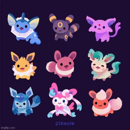 found some sick art of the eeveelutions (artist: pikaole) | image tagged in eevee | made w/ Imgflip meme maker