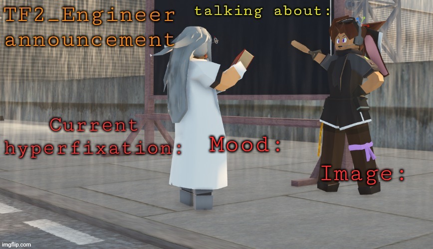 High Quality Tf2_Engineer's updatdd tanmk announcement template Blank Meme Template