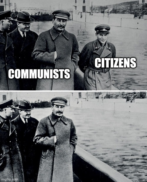 Stalin Photoshop | COMMUNISTS CITIZENS | image tagged in stalin photoshop | made w/ Imgflip meme maker