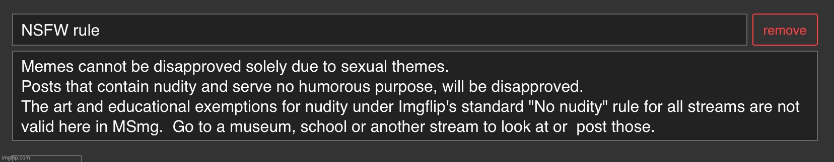 NSFW rule update | made w/ Imgflip meme maker