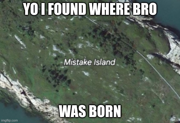 I found where bro was born | YO I FOUND WHERE BRO; WAS BORN | image tagged in mistake | made w/ Imgflip meme maker