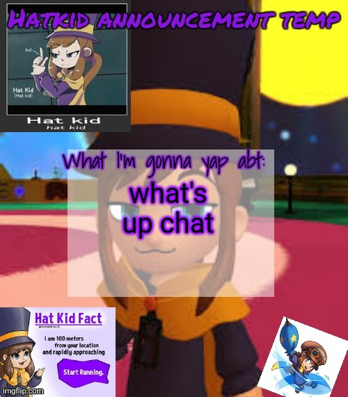 hat | what's up chat | image tagged in hat | made w/ Imgflip meme maker