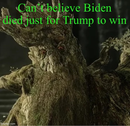 Hecate | Can’t believe Biden died just for Trump to win | image tagged in hecate | made w/ Imgflip meme maker