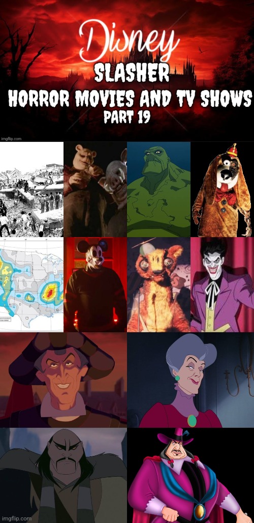 Disney Slasher Horror Movies and TV Shows Villains 19 Blank Meme Template