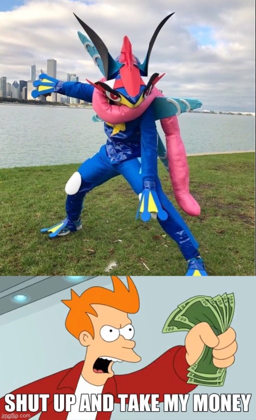 I must have that greninja cosplay | image tagged in pokemon,greninja,cosplay,gaming | made w/ Imgflip meme maker