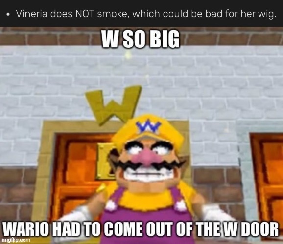 image tagged in w so big wario,sprunki,vineria | made w/ Imgflip meme maker