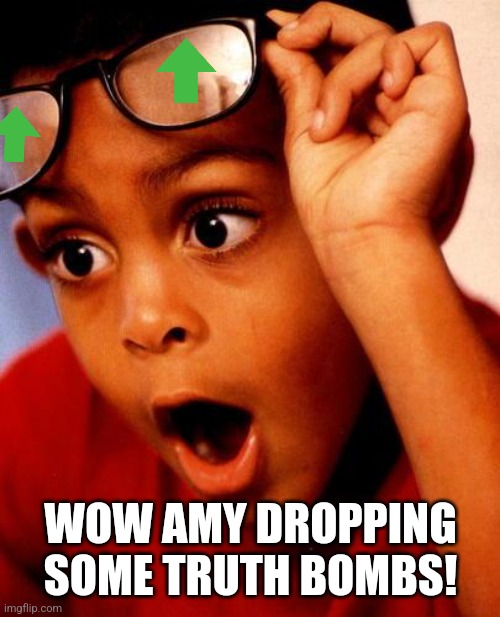 Wow | WOW AMY DROPPING SOME TRUTH BOMBS! | image tagged in wow | made w/ Imgflip meme maker