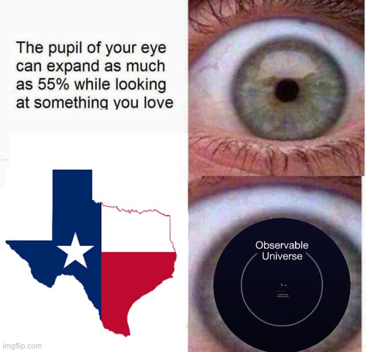 Best state ever | image tagged in expanding eye | made w/ Imgflip meme maker