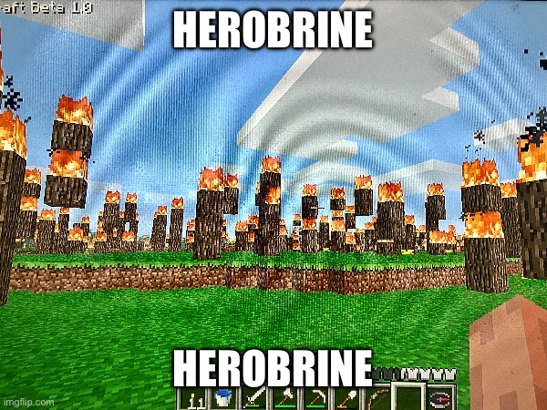 Herobrine | HEROBRINE; HEROBRINE | made w/ Imgflip meme maker