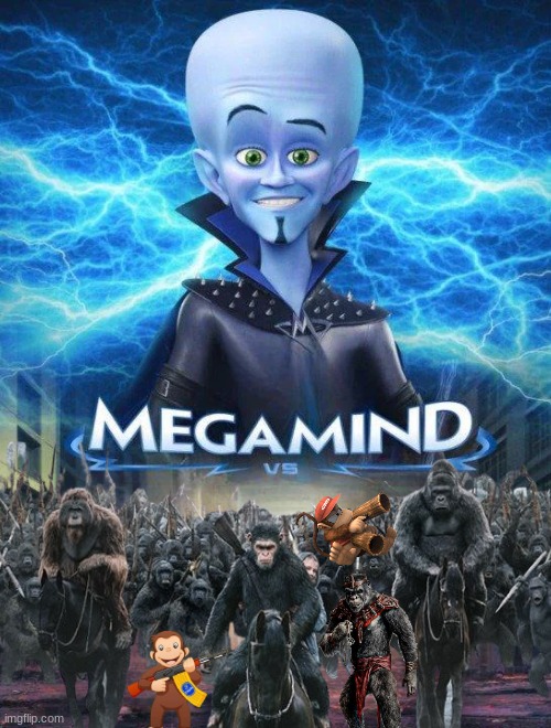 Mega Mind 2 meme | image tagged in megamind peeking,memes,movies,planet of the apes | made w/ Imgflip meme maker