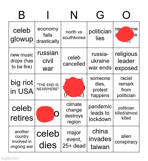 2025 Bingo: Mid-January | image tagged in memes | made w/ Imgflip meme maker