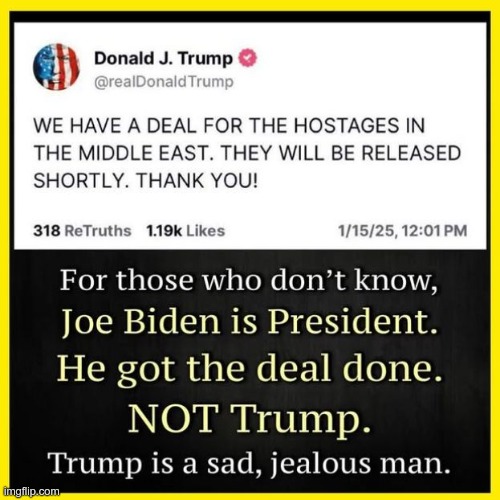 Thank You, Joe | image tagged in trump,biden,hostages,maga,fascists,nazis | made w/ Imgflip meme maker