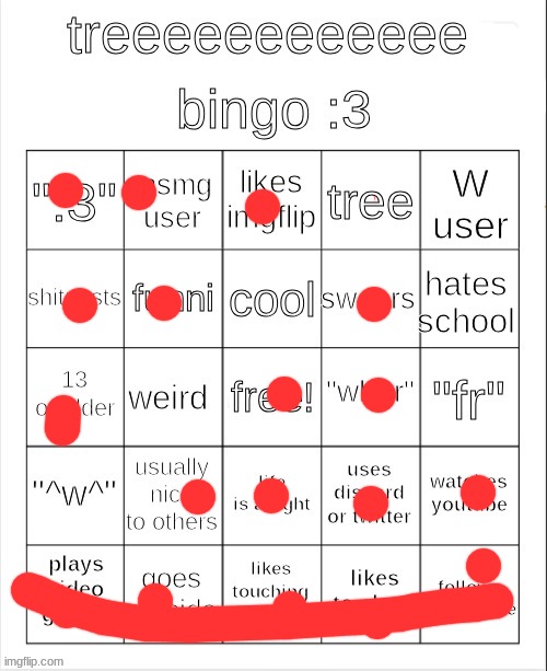 treeeeeeeeee bingo :3 | image tagged in treeeeeeeeee bingo 3 | made w/ Imgflip meme maker