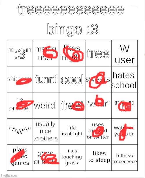 FOR THE LOVE OF GOD, PLEASE LET ME GET BINGO ONCE! | image tagged in treeeeeeeeee bingo 3 | made w/ Imgflip meme maker