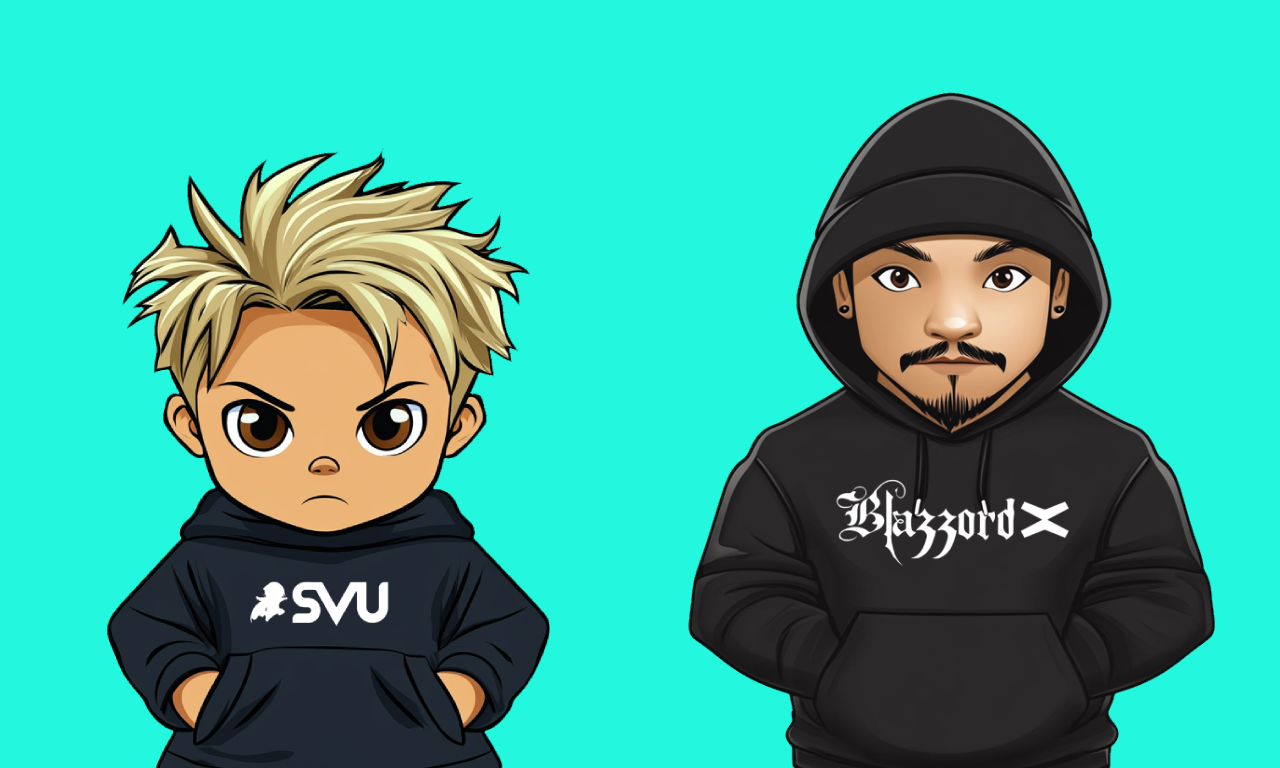 Super Victor and Blazzord Blank Meme Template