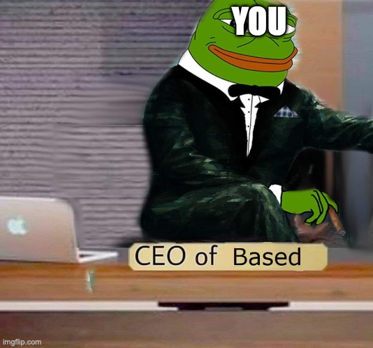 @post above — this is risky | YOU | image tagged in ceo of based | made w/ Imgflip meme maker