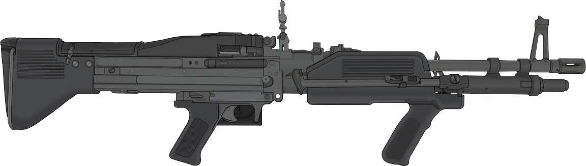 M60E4 with Foregrip(Re-Arranged) Blank Meme Template