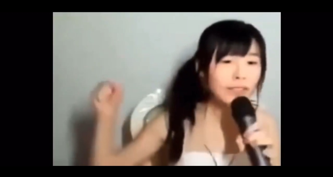 Asian Girl Singing Erika prepares to bang on table with her fist Blank Meme Template