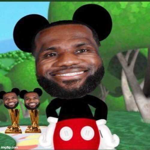 lemickey hell yeah | image tagged in funny memes,lebron,mickey mouse | made w/ Imgflip meme maker