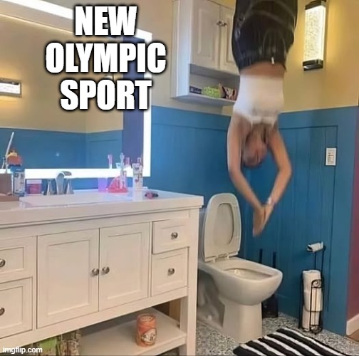 Toity Diving | NEW OLYMPIC SPORT | image tagged in sports | made w/ Imgflip meme maker