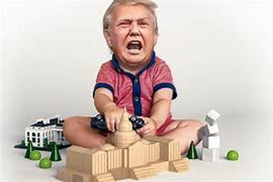Trump tantrum immature baby toddler infant Blank Meme Template