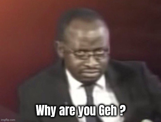 Why are you geh | Why are you Geh ? | image tagged in why are you geh | made w/ Imgflip meme maker