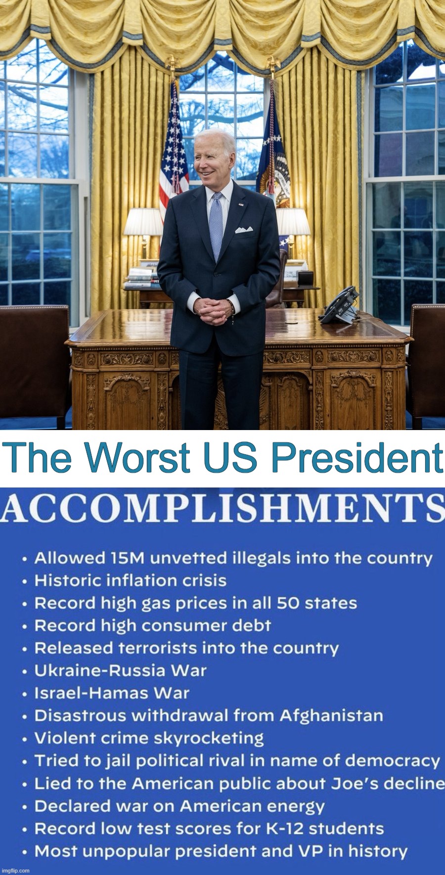 Second Worst POTUS Award goes to Barack Obama. | The Worst US President | image tagged in america,enemy,enemies,accomplishment,facts,democrat party | made w/ Imgflip meme maker