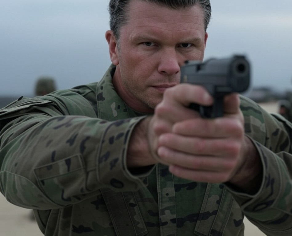 High Quality Pete Hegseth shooting American citizens Blank Meme Template