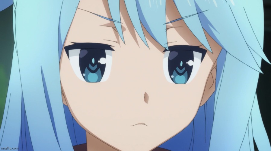 image tagged in unamused aqua template | made w/ Imgflip meme maker