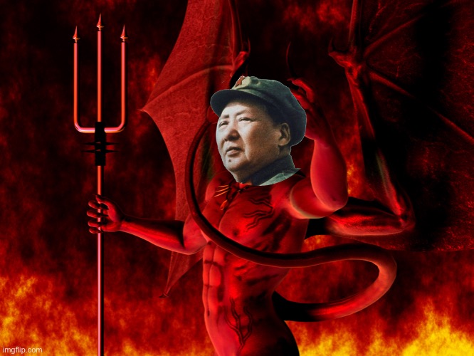 Satan Mao Zedong/Devil Mao Zedong | image tagged in satan,mao zedong,devil,the devil | made w/ Imgflip meme maker