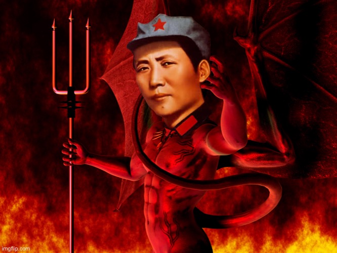 Devil Mao Zedong | image tagged in satan,mao zedong,devil,the devil,evil,dictator | made w/ Imgflip meme maker