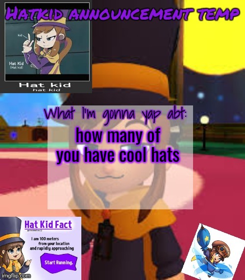 hat | how many of you have cool hats | image tagged in hat | made w/ Imgflip meme maker