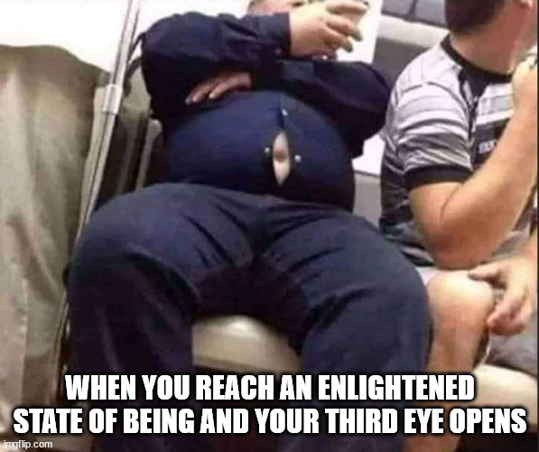 Third Eye Blind ( It's because of the lint) | WHEN YOU REACH AN ENLIGHTENED STATE OF BEING AND YOUR THIRD EYE OPENS | image tagged in can't unsee | made w/ Imgflip meme maker