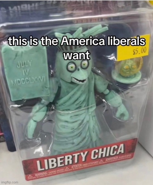 image tagged in shitpost,fnaf,chica,liberals | made w/ Imgflip meme maker