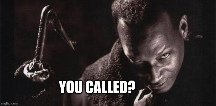 candyman | YOU CALLED? | image tagged in candyman | made w/ Imgflip meme maker