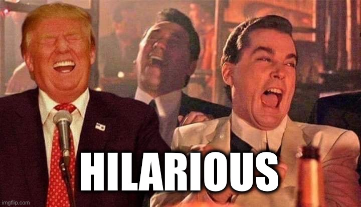 Trump good fellas laughing | HILARIOUS | image tagged in trump good fellas laughing | made w/ Imgflip meme maker