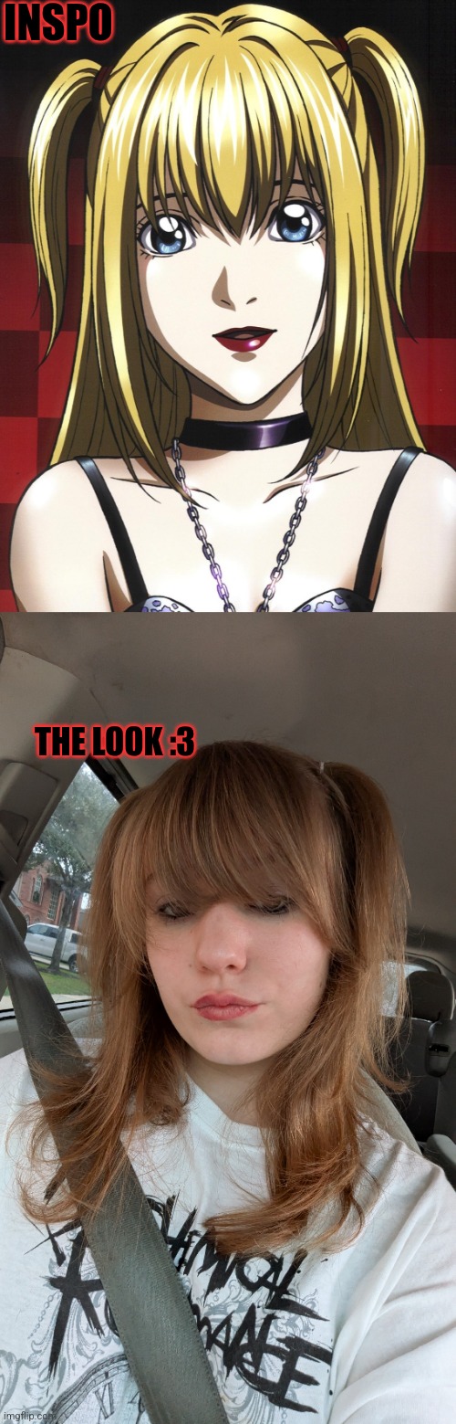 Misa-Misa | INSPO; THE LOOK :3 | image tagged in misa,death note,face reveal | made w/ Imgflip meme maker