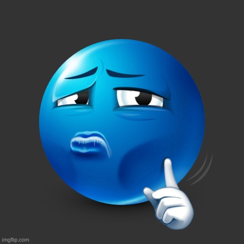 mewing blue emoji | image tagged in mewing blue emoji | made w/ Imgflip meme maker