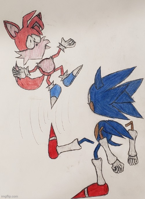 Kick | image tagged in sonic exe,exe,drawing | made w/ Imgflip meme maker