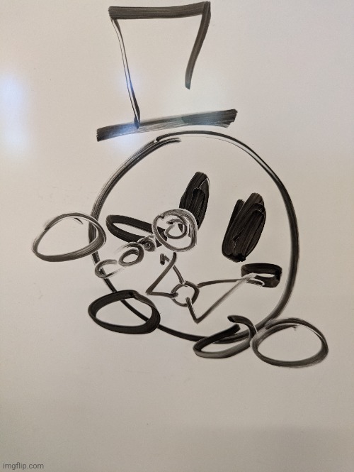 Fancy Kirb drawn by my friend | made w/ Imgflip meme maker