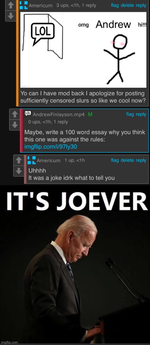 image tagged in it's joever | made w/ Imgflip meme maker