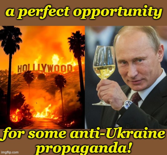 Despicables gonna despicable (with apologies to Gru) | a perfect opportunity; for some anti-Ukraine
propaganda! | image tagged in putin cheers,despicable me,ukraine,russia,propaganda | made w/ Imgflip meme maker