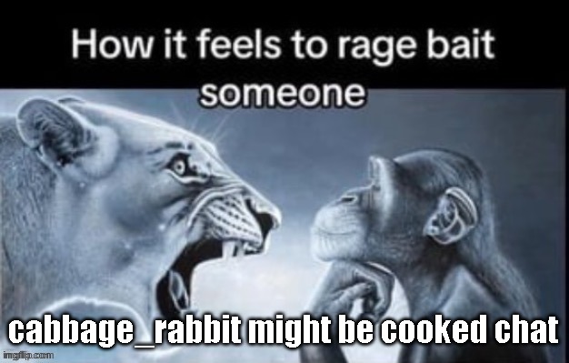 this is lwk the worst temp to use with this | cabbage_rabbit might be cooked chat | image tagged in rela | made w/ Imgflip meme maker