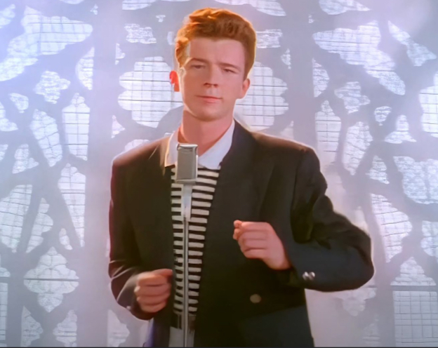 Rick roll guy Blank Meme Template